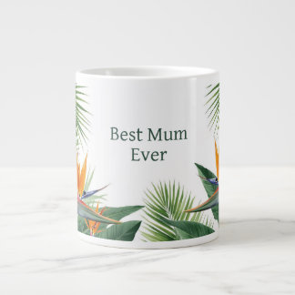 Bird of Paradise Palm Fronds Botanical Mothers Day Large Coffee Mug
