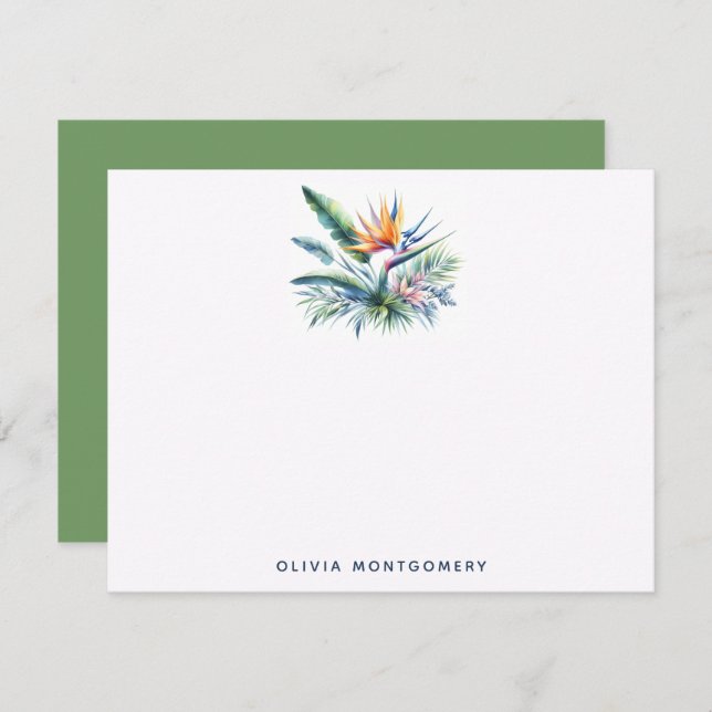 Bird of Paradise Plant Tropical Personal Card (Front/Back)