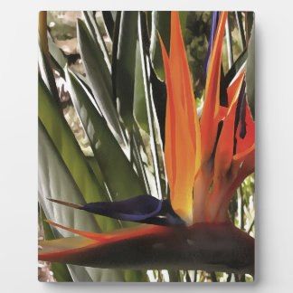 Bird of Paradise Strelitzia Reginae Acrylic Painti Plaque
