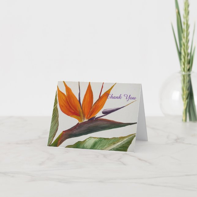 Bird of Paradise Thank You Card (Front)