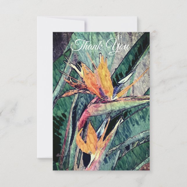 Bird of Paradise Thank You Card (Front)