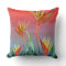 Bird of Paradise troical floral pillow