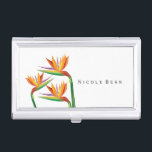 Bird of Paradise Tropical Business Card Holder<br><div class="desc">Bird of Paradise Tropical Business Card Holder. Customise with any text or leave it blank.</div>