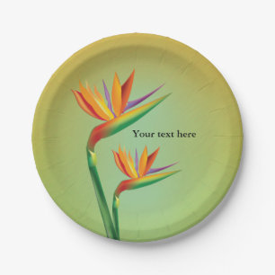Bird of Paradise Tropical Floral Party Plates
