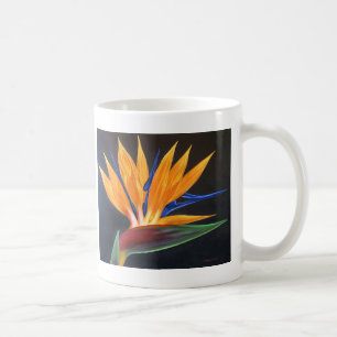 Bird Of Paradise Tropical Flower Painting On Mug
