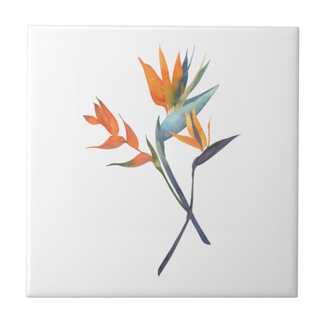 Bird of Paradise Tropical Tile (Front)
