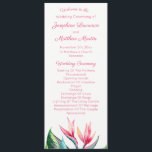 Bird of Paradise Tropical Wedding Programs Programme<br><div class="desc">These wedding programs feature watercolor bird of paradise flowers. The front of the card has the ceremony and the back of the card lists the bridal party. These wedding programs are part of a collection which includes a full range of matching wedding stationery such as wedding invitations, reply cards, information...</div>