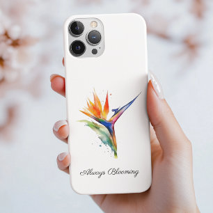 Bird of Paradise Watercolor, custom Case-Mate iPhone Case
