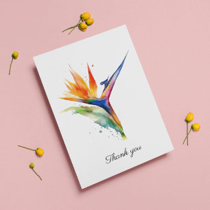 Bird of Paradise Watercolor, custom Postcard