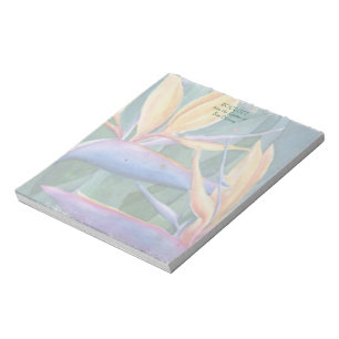 BIRD OF PARADISE WATERCOLOR FLOWER NOTE PAD