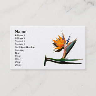 Bird of Paradise with Shadow Business Card