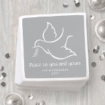 Bird of Peace Modern Grey and White Dove Holiday Napkin<br><div class="desc">Wish family and friends the simple gift of peace for the holidays with stylish modern paper napkins. All text on this template is easy to customise to include name, year or any other wording of your choice. "Peace to you and yours" can be changed to Merry Christmas, Happy Holidays, Happy...</div>