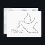 Bird of Peace Modern Minimalist Dove 1 Photo White Holiday Postcard<br><div class="desc">Wish family and friends a simple gift of peace for the holidays with an elegant dove one photo postcard. All wording on this template (including "Peace" on front) is simple to customise, making it suitable for Christmas, New Years, Hanukkah and Rosh Hashanah. The modern minimalist white and grey design features...</div>
