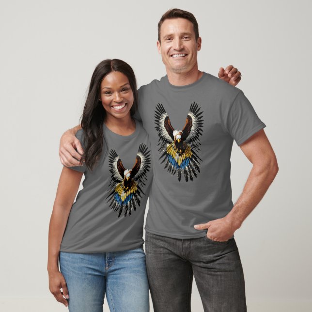 Bird of Prey in War Feathers T-Shirt (Unisex)