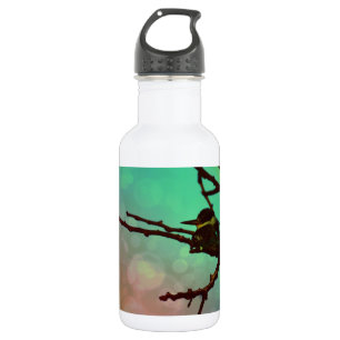 Bird On A Branch -Aqua N Pink 532 Ml Water Bottle
