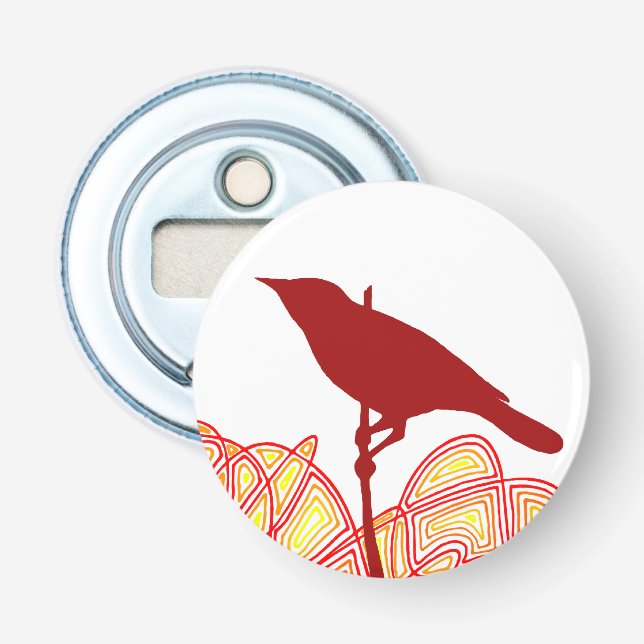 Bird On A Branch Bottle Opener (Front)