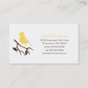 Bird on a Branch Calling Card