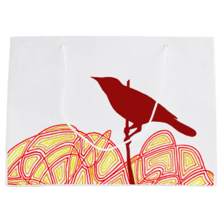 Bird on a Branch Large Gift Bag