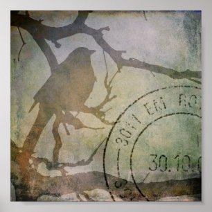Bird on a Branch Poster