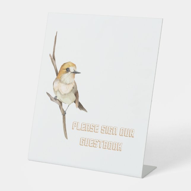 Bird On A Branch Sign Our Guestbook (Front)