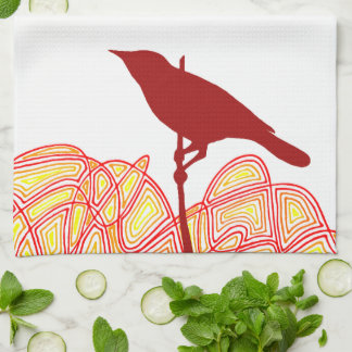 Bird on a Branch Tea Towel