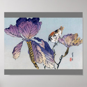 Bird on a Branch, Watanabe Seitei Poster