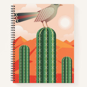 Bird On A Cactus Notebook