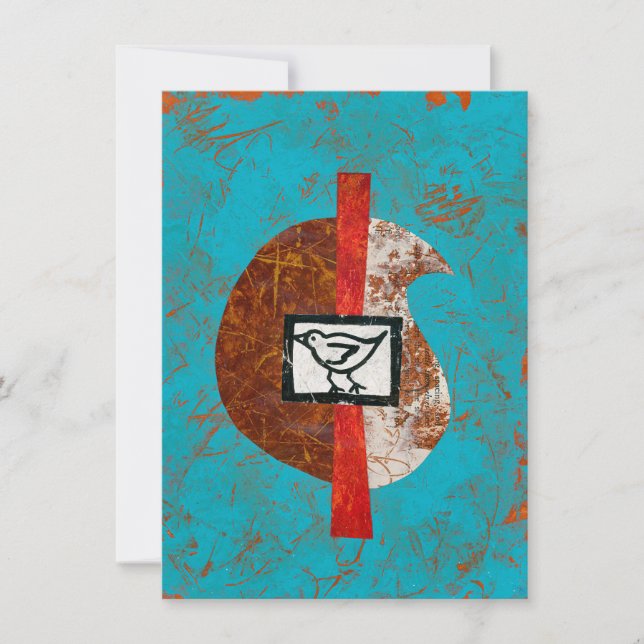 Bird On A Hike Greeting Card (Front)