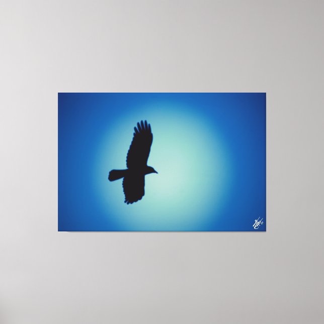 Bird on a post series #6 canvas print (Front)