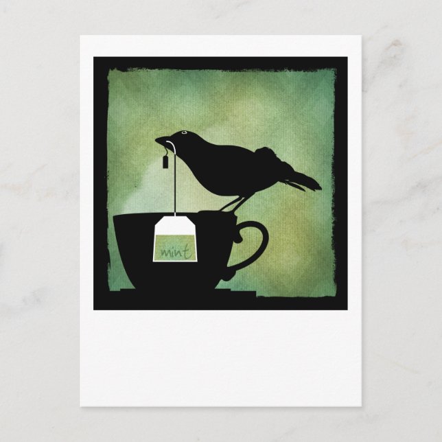 Bird on a Teacup Postcard (Front)