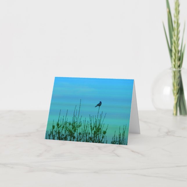 Bird on a Tree Silhouette Card (Front)