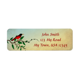 Bird on a Vine Return Address Lables