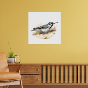 bird on beach poster