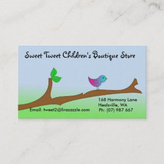Bird on branch business card