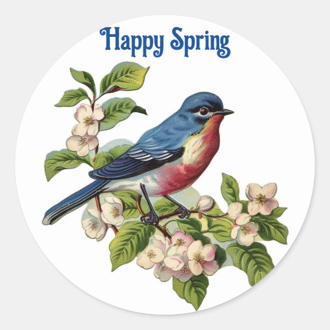 Bird On Branch Stickers (Front)