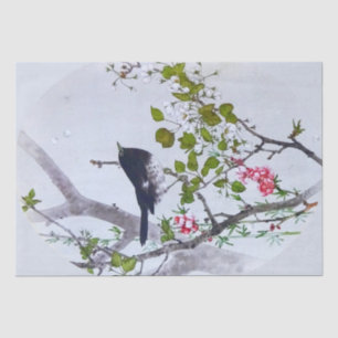 Bird on the Cherry Blossom Branch, Watanabe Seitei Tissue Paper