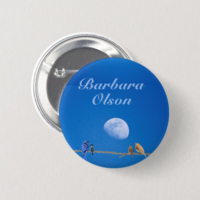 Bird on the Wire. 6 Cm Round Badge (Front & Back)