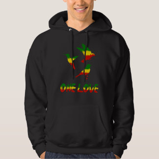 Bird  One Love Rasta Reggae Rastafarian Jamaica Ro Hoodie