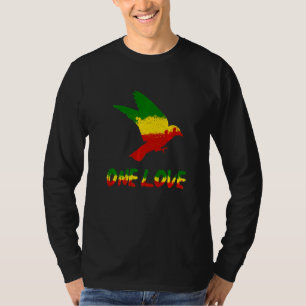 Bird  One Love Rasta Reggae Rastafarian Jamaica Ro T-Shirt