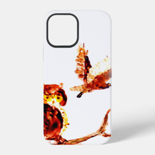 Bird Painting Tawny Brown Owls iPhone 12 Case