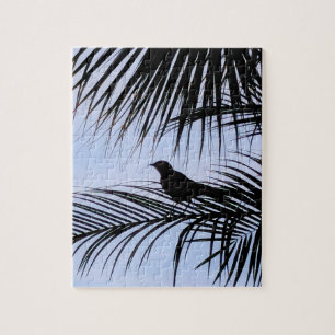 Bird Palm Sihouette Jigsaw Puzzle