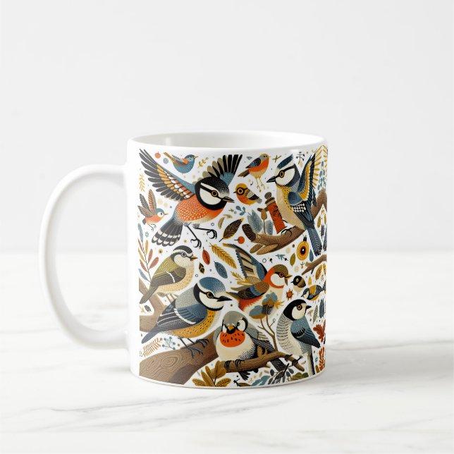 Bird Party Coffee Mug (Left)