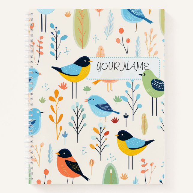 Bird Pattern 3 Notebook (Front)