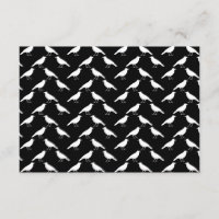 Bird Pattern. Crows in Black and White.