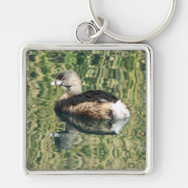 Bird Photo Little Grebe Water Reflection Nature Key Ring (Front)