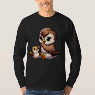 Bird Playing Flute Musical Bird Design Lover Outfi T-Shirt