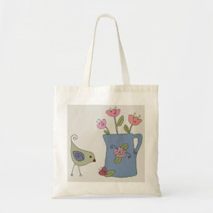 bird pocket tote bag