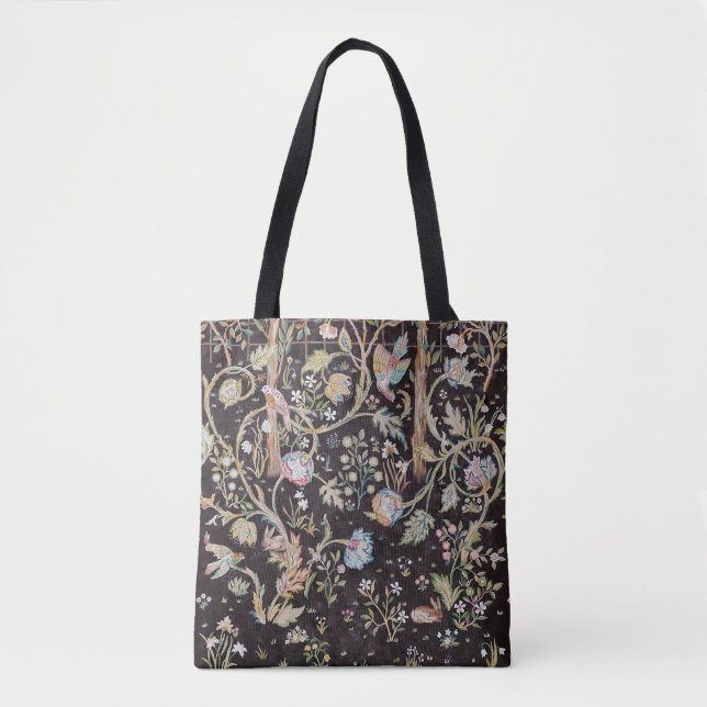 Bird & Rabbit in The Flower Garden, William Morris Tote Bag (Front)