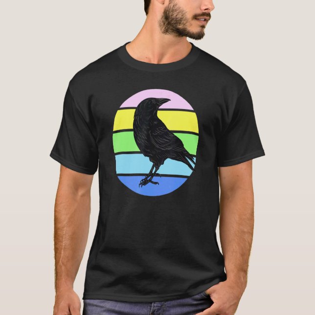 Bird  Raven Silhouette Bird T-Shirt (Front)