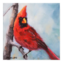 Bird Red Cardinal Fine Art Print